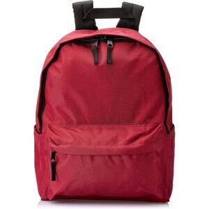 🆕 Men Red Classic School Featuring Adjustable Padded Double-Zipper Backpack